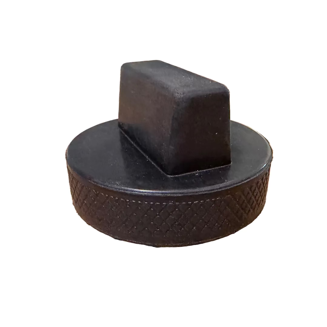 Tall Rubber BMW Block Puck Cross View