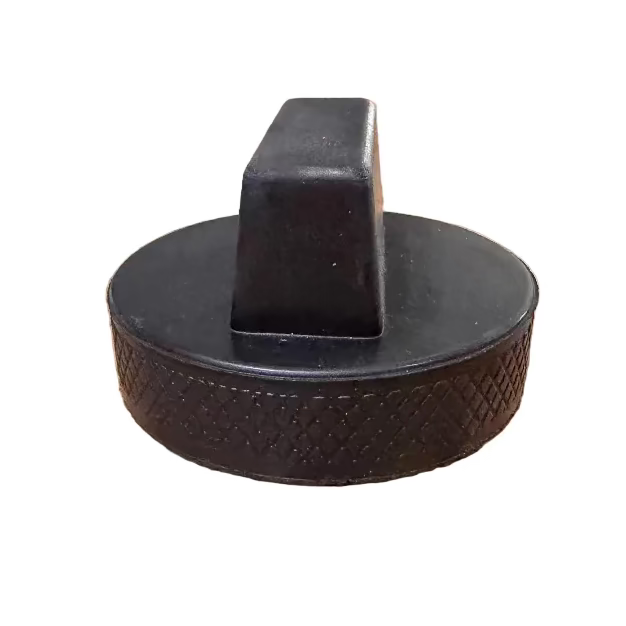 Tall Rubber BMW Puck - End View